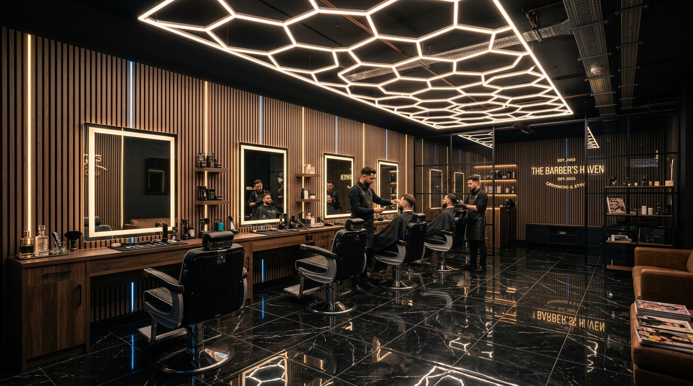 Lunero Barbershop Interior
